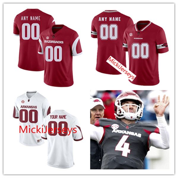 

Custom Arkansas Razorbacks College Football Jerseys Ty Storey Daulton Hyatt Cole Kelley Austin Aune Justice Hobbs Arkansas Razorbacks Jersey