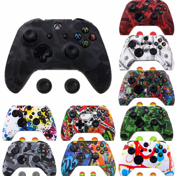 

c40zg skin xone soft silicone one camouflage rubber for case cover for xbox flexible slim controller grip coverdhl