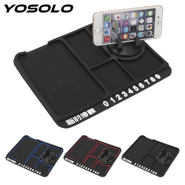 

yosolo non slip sticky with phone number plate auto dashboard pad car anti-slip mat phone holder bracket multifunctional