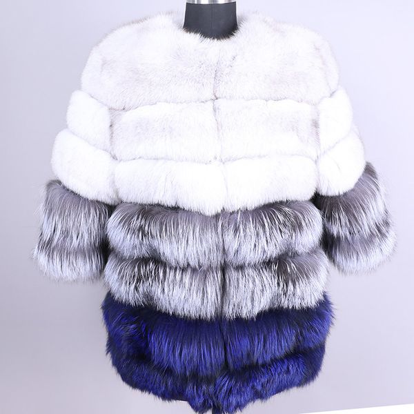 

2019 woman's clothing winter jacket natural fur warm coat fashion new real fur parka thick snow outerwear, Black