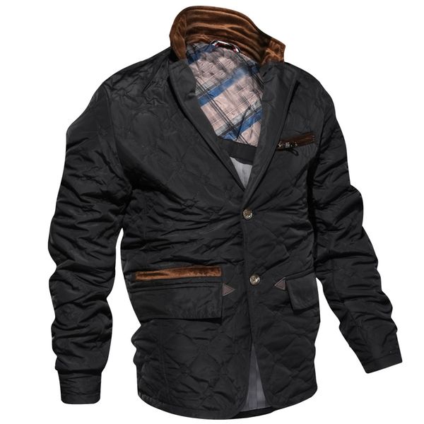 

3d men's wear casual suit jacket fall and winter clothes, Black