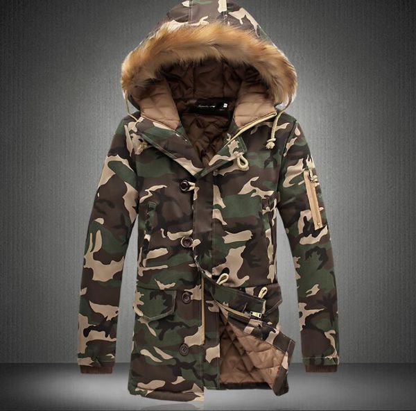 

down parkas jackets 2019 men's parka hooded coat male fur collar parkas winter jacket men down overcoat, Tan;black