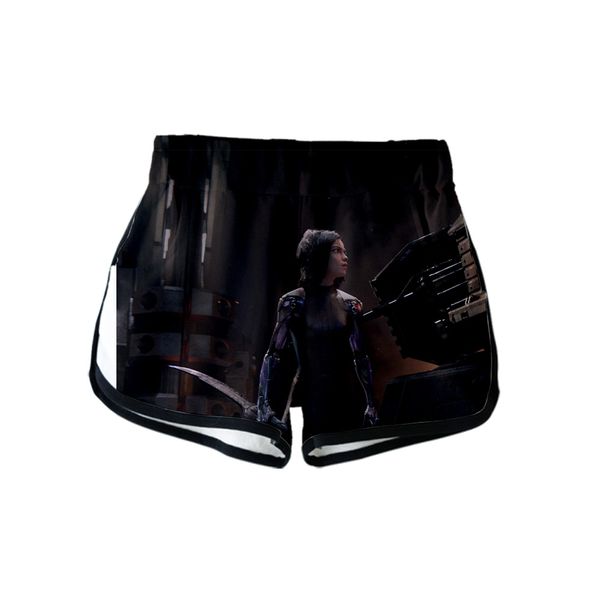 

alita battle angel 3d printed women shorts fashion casual streetwear shorts 2019 wear suitable for summer, White;black