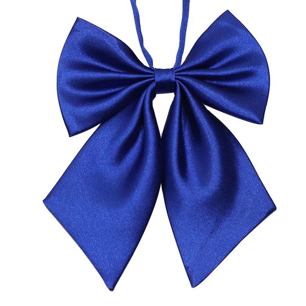 

solid color women's professional ties stewardess l work women slim detachable collar student cheerleader ties ing, Black;blue