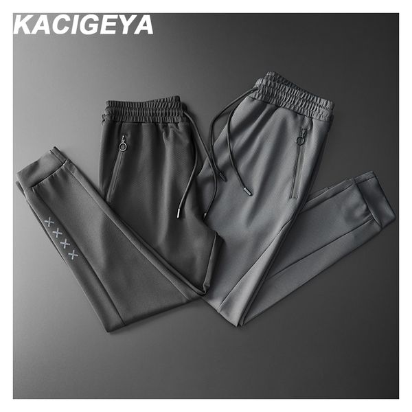 

running pants men sport joggers bodybuilding gym comprehensive training soccer trousers 2021 homme workout, Black;blue