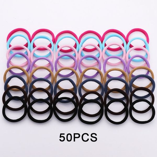 

accesorios cabell50/100pcs women girls 4cm candy colors nylon elastic bands ponytail holder rubber bands scrunchie headband hair accessories