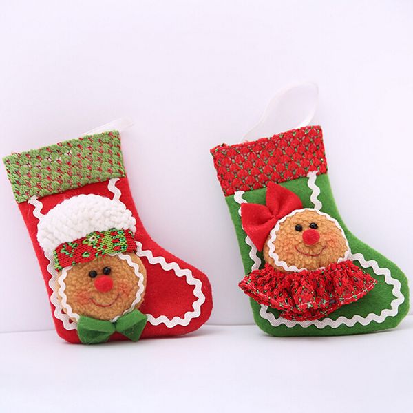 

christmas decoration socks gift bags gingerbread man style christmas ornaments
