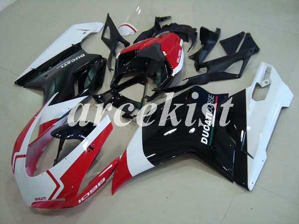 

4 подарки новый abs инъекция полный обтекатели комплект, пригодный для ducati 848 evo 1098 1198 1198s 2007 2008 2009 2010 2011 2012 body наб