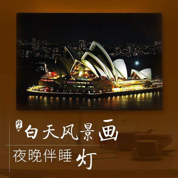

the dim light of night picture remote control decoration painting sofa background wall painting ornament lighting breathing sleep light
