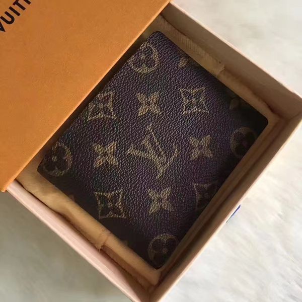 

Cla ic real leather women hort walelt with box coin pur e date code hort wallet card holder m60895