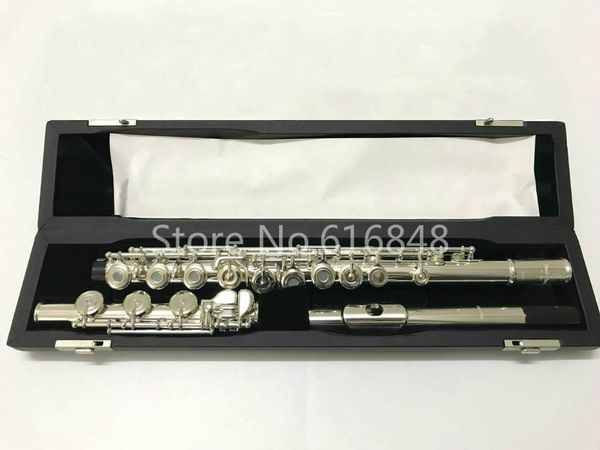

pearl flute pf-505 rbe c tune flute 17 keys open hole silver plated flute new musical instrument flauta with case accessories