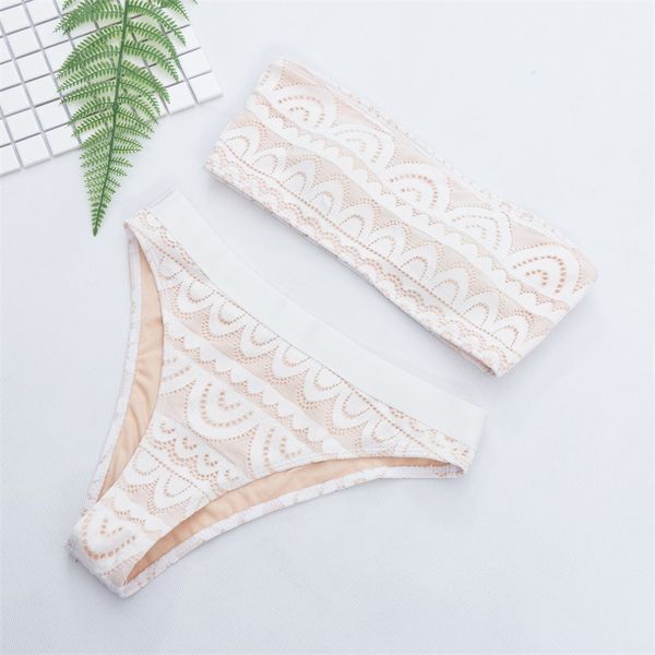 

lace bikini set 2019 новая мода sexy женщин bandeau бикини купальники дамы лето пляж купальники купальники майо де бейн biquinis
