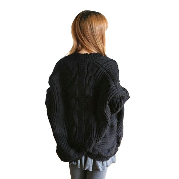 

autumn winter knitted s coat women 2015 fashion long sleeve batwing poncho sweater beautiful womans crochet, White;black