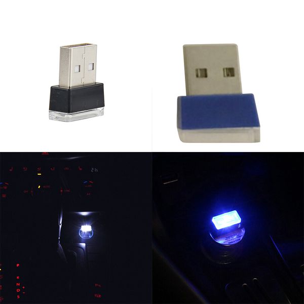

2pcs atmosphere lamp mini usb cigarette lighter decorative light in dark blue/white color available decorative lamp