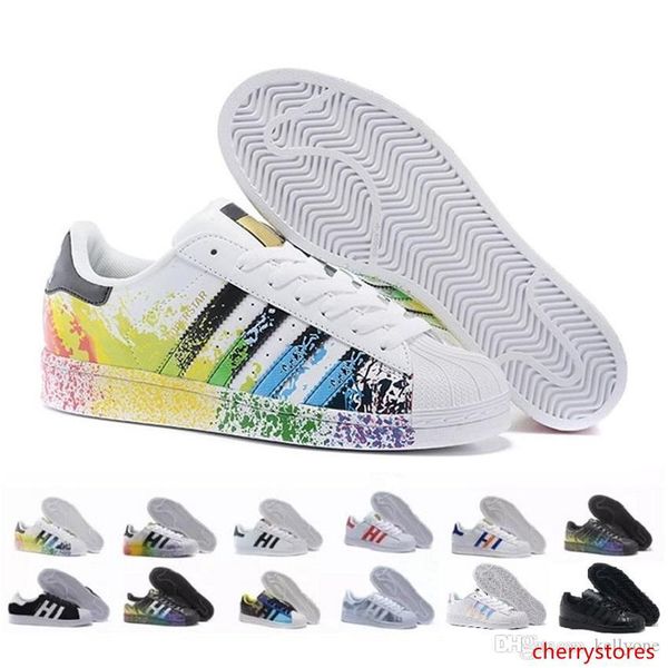 

originals superstar white hologram iridescent gray gold superstars 80s pride sneakers super star women men sport casual shoes eur 36-45