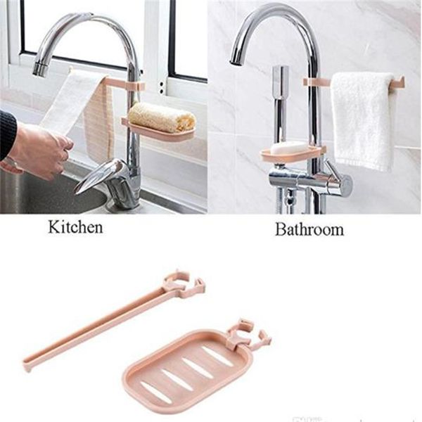 2019 Sink Hanging Storage Rack Holder Sponge Bathroom Kitchen Faucet Clip Dish Cloth Shelf Drain Dry Towel Hanger Organizer 0518ayq From