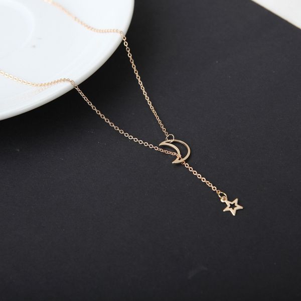 

2019 necklaces & pendants gift moon star accessoire femme boho bijou jewels choker gold long fashion silver jewellery women