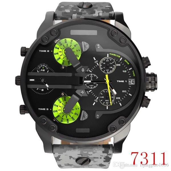 

2020 higt quality dz7312 dz7315 dz7333 dz7314 dz7313 sport military montres mens new reloj big dial display diesels watches, Slivery;brown