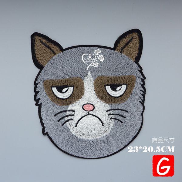 

gugutree embroidery big cats patch animal patches badges applique patches for clothing dx-126, Black