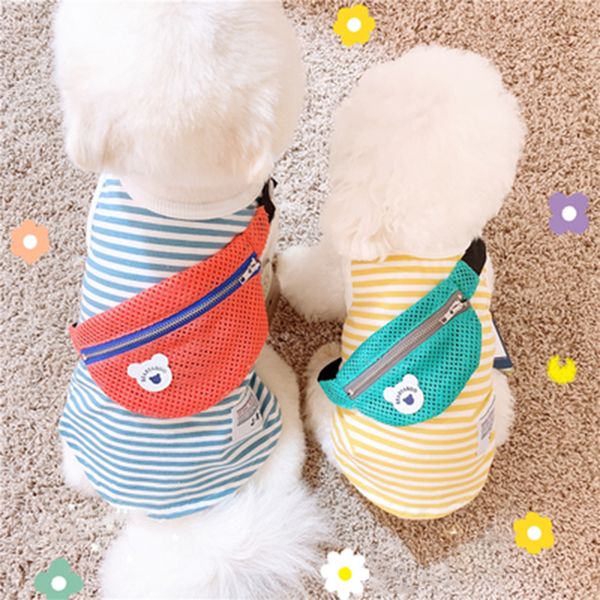 

maltese2019 dog clothes summer pet shirt vest costume striped dog vest shirt pet clothes for small dogs pets clothing