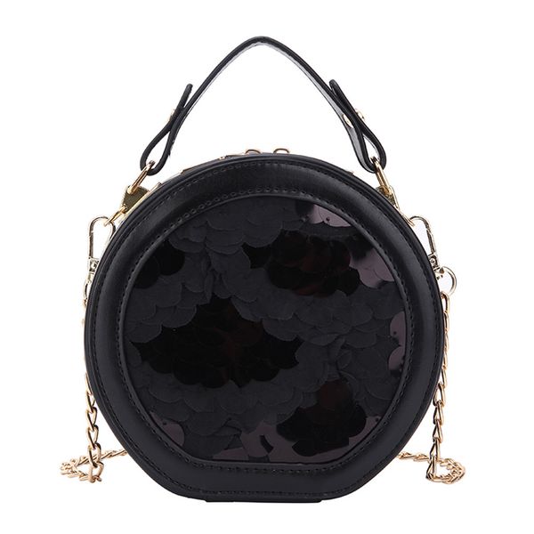 

xiniu round classic leather crossbody bag pu leather luxury women handbags chain shoulder bag #0508
