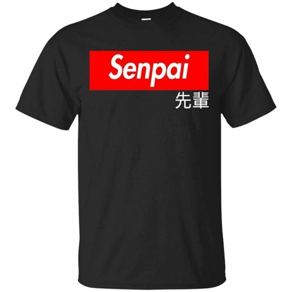 

japanese anime senpai t-shirt funny anime men's tee shirt short sleeve 2019 new cotton t-shirts men clothing t shirts, White;black