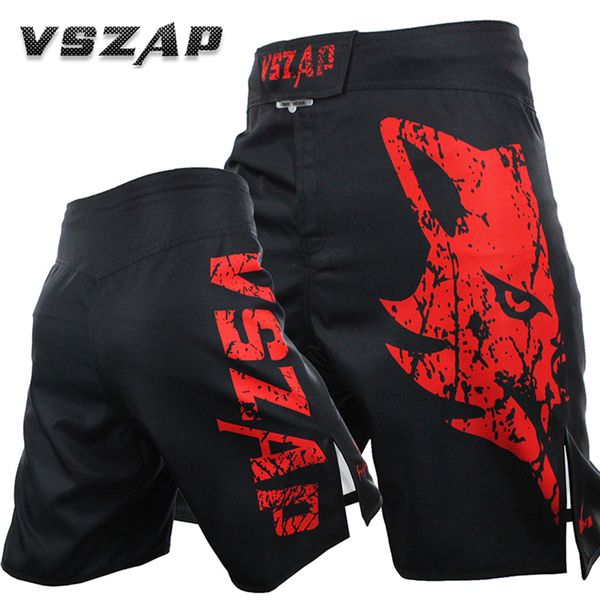 

wolf printed boxing mma shorts muay thai crossfit boxeo training mma fightwear boxing short shorts fitness short pant sweatpants, White;black