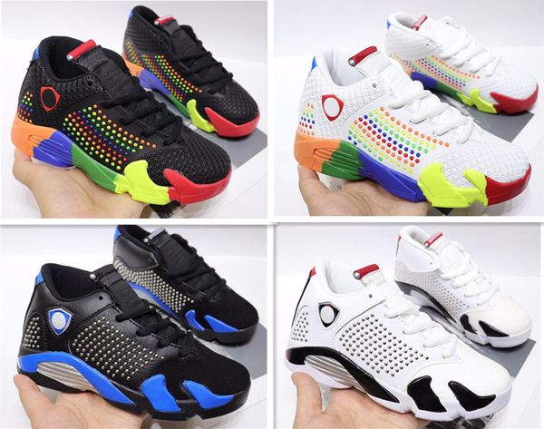 

infant xiv 14s kids basketball shoes white university red sneakers black varsity royal chrome children boy girl trainers baby gift 28-35