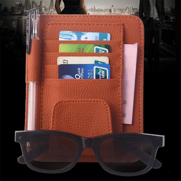 

car organizer car high-speed ic card clip parking card holder storage bags clip sunglasses carrier auto accessories