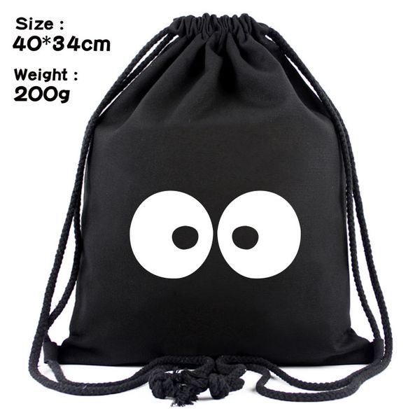 

anime cartoon my neighbor totoro drawstring backpack cool men women shoulder bag travel rucksack