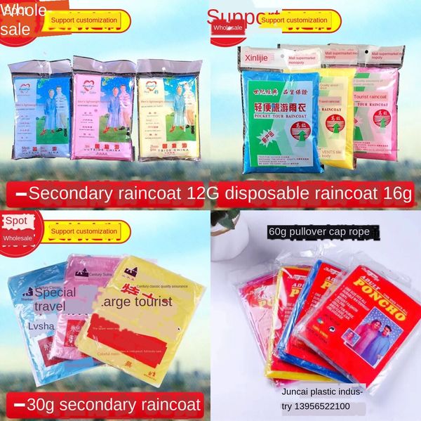 

disposable raincoat outdoor pullover cloak pullover portable poncho in scenic spot can be customized, Red;brown