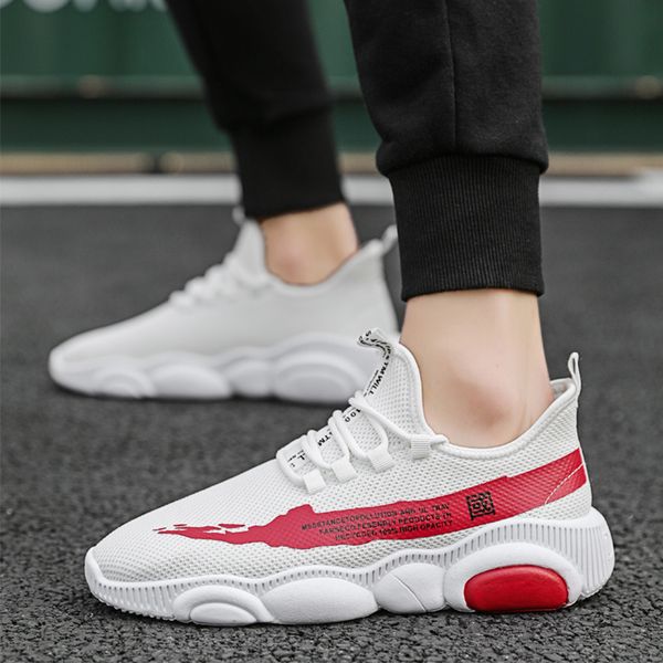 

fashion designer women mens runnig shoes black white blush bear bottom breathable runners trainers platform sneakers size 39-44 made in chn, White;red