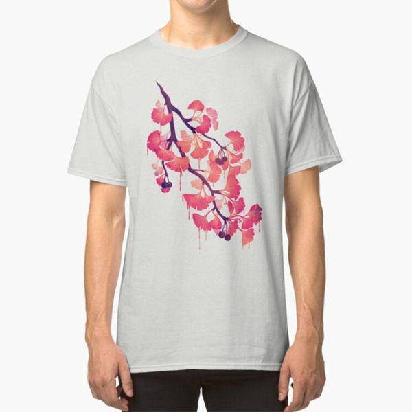

o ginkgo t - shirt ginkgo gingko tree floral melt berries flora watercolor spring, White;black