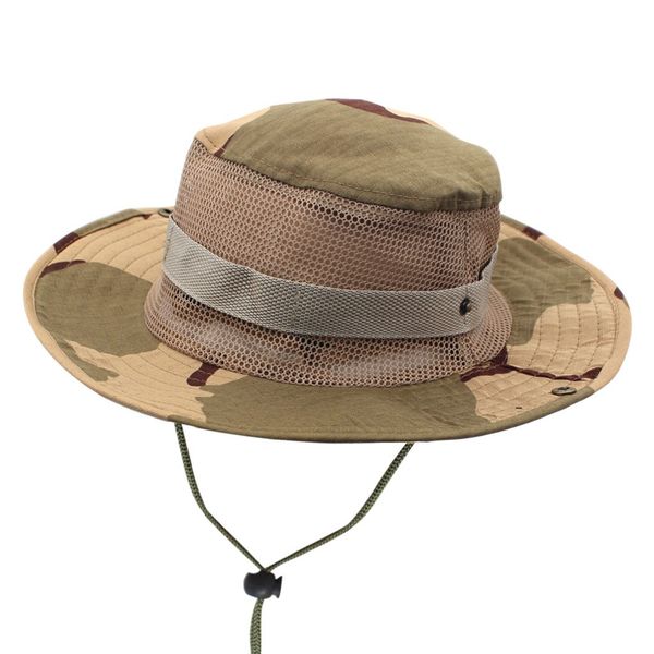 

2020 military sun hats cap summer men women camouflage bucket hat with string fisherman cap jungle camo wide brim caps #yl5, Blue;gray