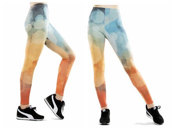 

women yoga trousers pants tights trousers female high waist dance active lady abstract pencil pants dot digital leggings skinny silm motion, Black;white