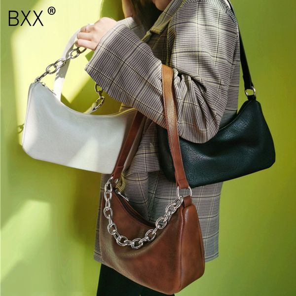 

bxx] pu leather crossbody baguette bags for women 2019 chain shoulder messenger bag female winter travel handbags purses hj770