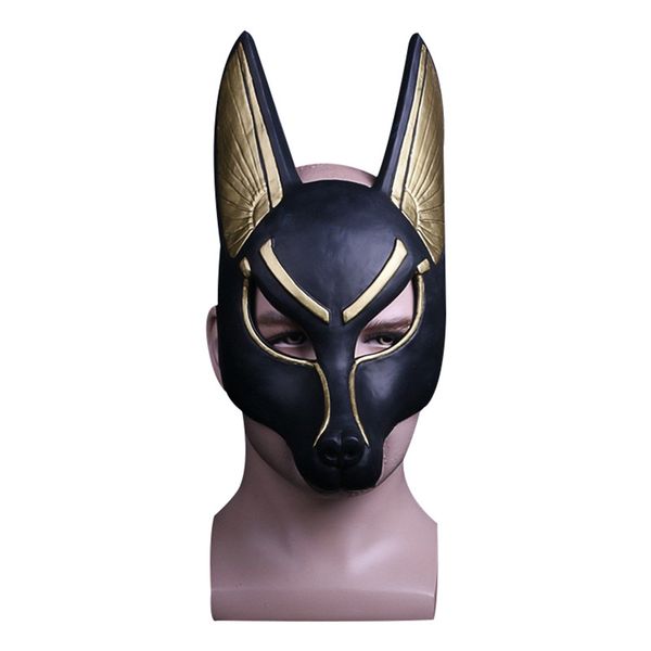 

pvc egyptian anubis cosplay face mask canis spp wolf head mask halloween masquerade props party fancy dress dropshipping