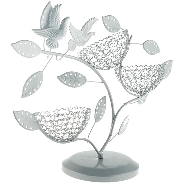 

jewelry organizer for hanging earrings, stud necklace ring holder display stand tower bird nest tree style, Black