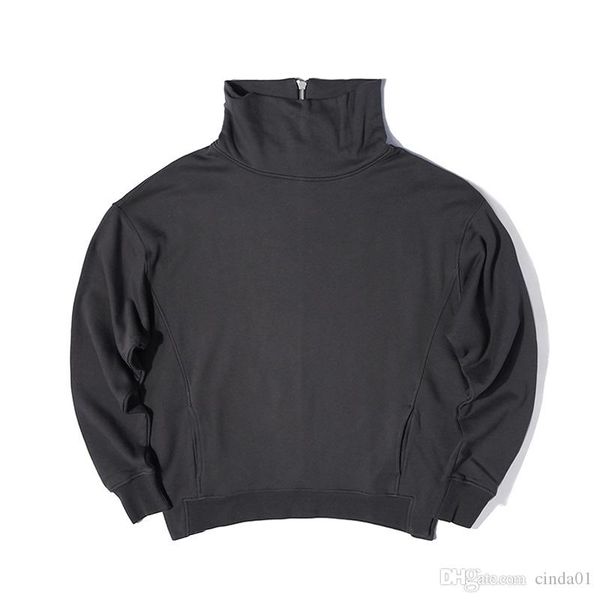 

mens конструктора толстовки высокий воротник свитера fog essentials half zipper ninja hip hop high street fashion brand сыпучие пуловер толс, Black