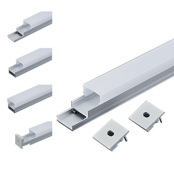 

led aluminum profile 6063 led extrusion recessed wall led strip light and square channel light for ceiling light