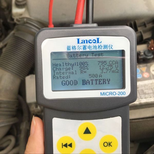

multi-language version micro-200 automotivo battery digital cca battery analyzer vehicle car battery tester 12v diagnostic tool