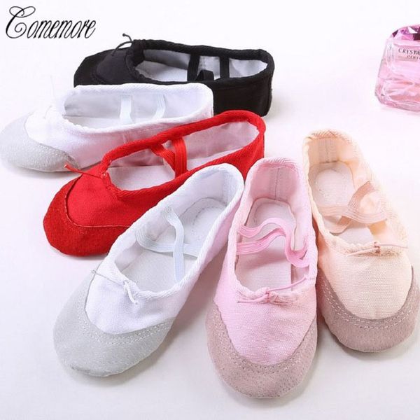 

new ballet dance shoes girls children woman leather head soft ssole canvas flat slippers for yoga gym dance shoes