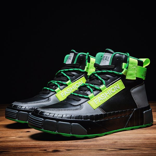 

fashion entertainment high men's shoes trend casual shoes breathable comfortable fashion wild men's men, Black