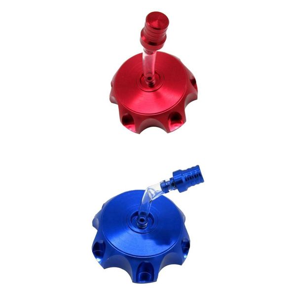 

atv dirt pit bike cnc aluminum gas fuel tank cap breather vent red/blue