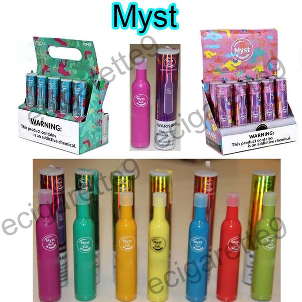 

Новейшее одноразовое устройство Myst Pod Starter Kit 280mah аккумулятор 1.6 мл картридж 5% 400PUFFS Vape ручка с кодом безопасности VS POP Posh Plus XTRA