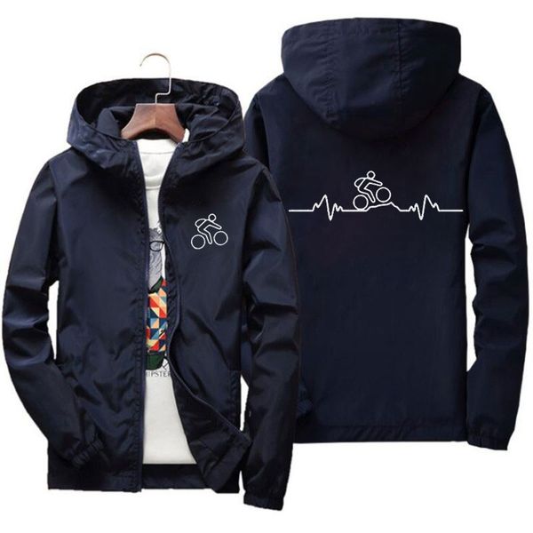 

men's jackets jacket men /women mountain biker heartbeat hooded coat casual windbreaker outdoor slim for male red black, Black;brown