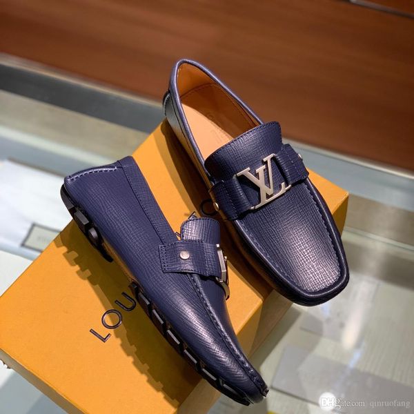 

newst nlack blue luxury shoes men men high shoes light shoes adults original box casual shoe leather genuine leather, Black
