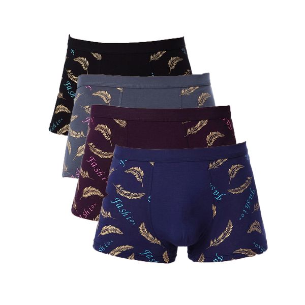 

4pcs/lot men boxers bamboo plus size intimates boyshorts mens print boxer underwear mid rise xl/xxl/3xl/4xl shorts pants 30, Black;white