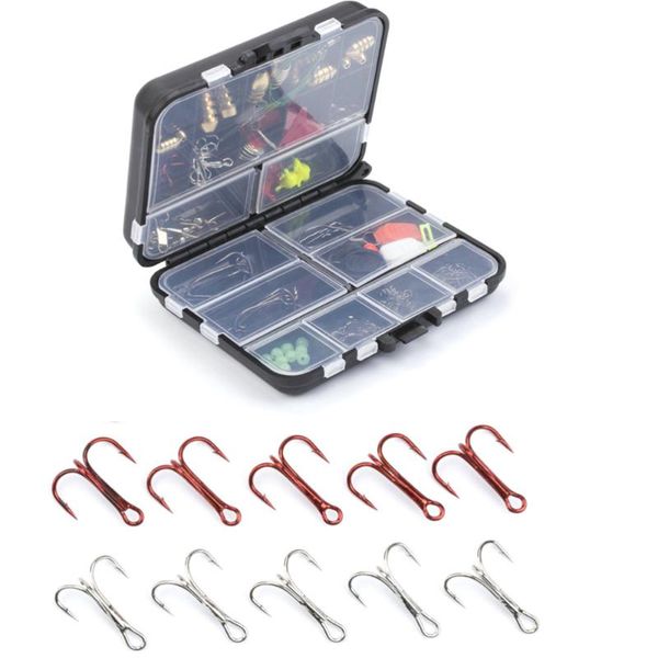 

128pcs водонепроницаемый рыболовный крючок фитинги рыболовные принадлежности принадлежности fishhook ящик