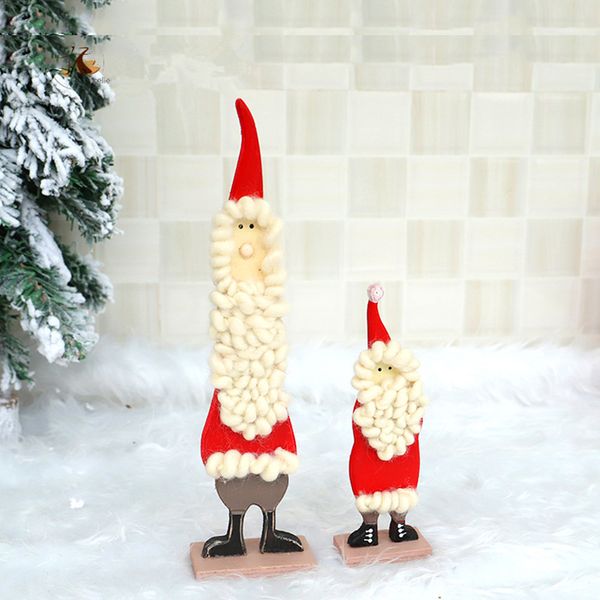 

christmas wooden santa claus deskdecoration home party ornaments xmas gifts #tx4